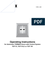 Operating Instructions: For Automatic TORMAX Doors With Control System TCP 51, TCP 51LC or TCP 101