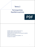 Tema 2.2 Termoquimica. Equilibrio Quimico