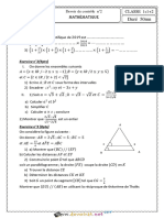 Devoir de Contrôle N°2 - Math - 1ère AS (2019-2020) Mr Dkhili Ahmed