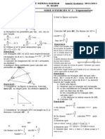 SERIE 2 - Trigonométrie