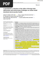 A Quantitative Evaluation of The Effect of Foreign Body Obstruction and Enterectomy Technique On Canine Small Intestinal Microvascular Health