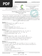 Fiche TD Calcul Litteral 20233 - 031318