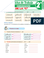 Uso de La "C" para Segundo Grado de Primaria