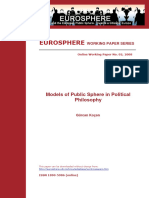 Models of Public Sphere in Political Philosophy