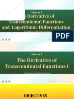 MTPDF4 Derivative of Transcendental Functions and Logarithmic Differentiation