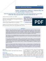 Challenges in Clinicogenetic Correlations in Parkinsons Disease PD The Role of Copy Number Variants CNV