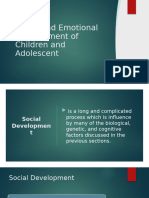 Social and Emotional Development of Children and Adolescent Group 5 1