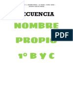 Secuencia Nombre Propio Escuela 5 de Toay 1° B y C T.T