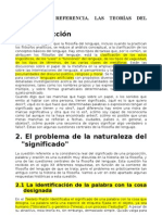 Sentido y Referencia. Teorías Del Significado