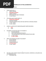 Epidemiology MCQs