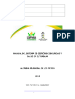 Manual Del Sistema de Gestión de Seguridad y Salud en El Trabajo 2018