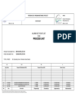 Process Unit: Alarm Set Point List FOR