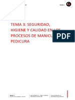 Tema 3 Seguridad, Higiene y Calidad en Los Procesos de Manicura y Pedicura