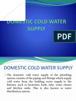 Domestic Cold Water Supply Part 1 For Students