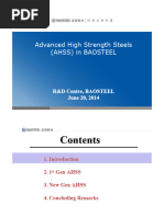 Advanced High Strength Steels (AHSS) in BAOSTEEL