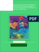 Get Eligibility For Blood Donation Recommendations For Education and Selection of Prospective Blood Donors PAHO Occasional Publication 1st Edition Pan American Health Org Free All Chapters