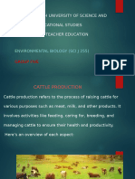 BIOLOGY GROUP FIVE (5) Animal Husbandry