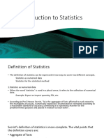 Introduction To Statistics - c1