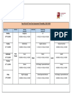 Year 8 End of Term One Assessment Timetable - 2023-2024