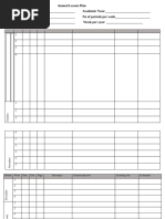 Lesson Plan and Anual Plan Format