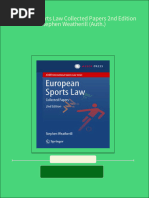 European Sports Law Collected Papers 2nd Edition Stephen Weatherill (Auth.) 2024 Scribd Download