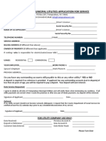 TMU Application For Service