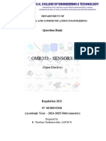 OMR353 Sensors - Unit 1 Question Bank