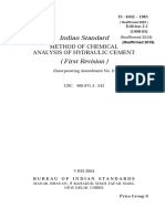 Indian Standard (First Revision) : Method of Chemical Analysis of Hydraulic Cement