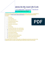 Accounting Entries For The Asset Life Cycle