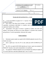 Trabalho de Matemática - 2°ano