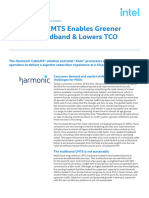 Harmonic Vcmts Enables Greener Gigabit Broadband Lowers Tco Intel