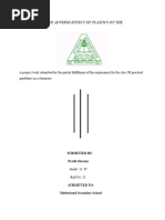 Study of Use and Adverse Effect of Plastics On Enviroment