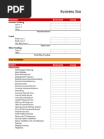 Business Startup Costs Template