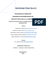 Esquema Basico de Proyecto de Ayuda A La Comunidad