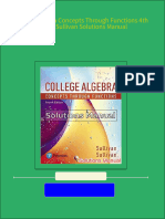 College Algebra Concepts Through Functions 4th Edition Sullivan Solutions Manual 2024 Scribd Download Full Chapters