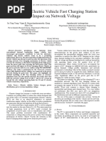 Modeling of Electric Vehicle Fast Charging Station and Impact On Network Voltage