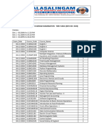 End Semester Arrear Time Table 19.11.2024