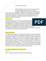 Entretien Orale Du Master Contrôle de Gestion