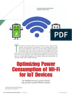 Optimizing Power Consumption of Wi-Fi For Iot Devices