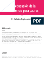 Psicoeducación de La Adolescencia para Padres, Ps. Catalina Puyó