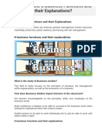 8 Business Functions and Their Explanations - Twinkl 2