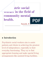 Psychiatric Social Worker in The Field of Community Mental Health