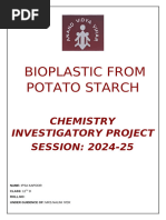 Chemistry Investigatory Project 12TH Bioplastic Out of Potato Starch