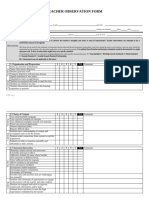 Formal Observation Form