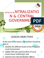 Decentralization of Central Government