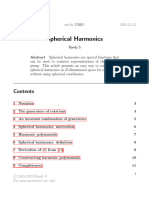 Spherical Harmonics: Article 2023-11-12