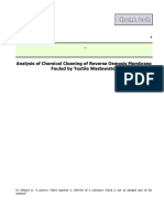 Analysis of Chemical Cleaning of Reverse Osmosis Membrane Fouled by Textile Wastewater