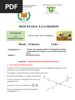 1C Maths Leçon 08 Composée de Transformations Du Plan