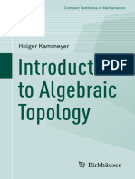 Introduction To Algebraic Topology - Holger Kammeyer