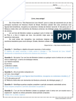 Atividade de Portugues Questoes Sobre Periodo Composto 7º Ano Respostas